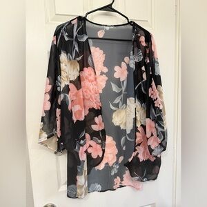 Floral Sheer Kimono Cardigan